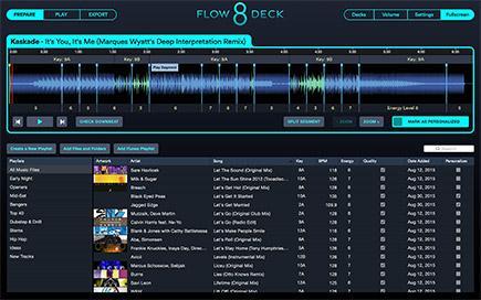 Flow 8 Deck Prepration Screen